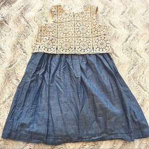 Baby Gap Kids Toddler Girl Lace Mix Fabric Dress Sleeveless Size 5 Years